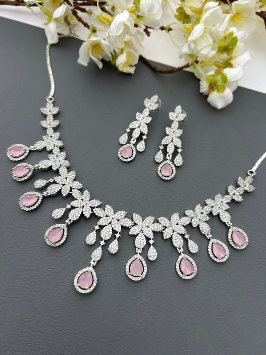 Zaina American diamond necklace set