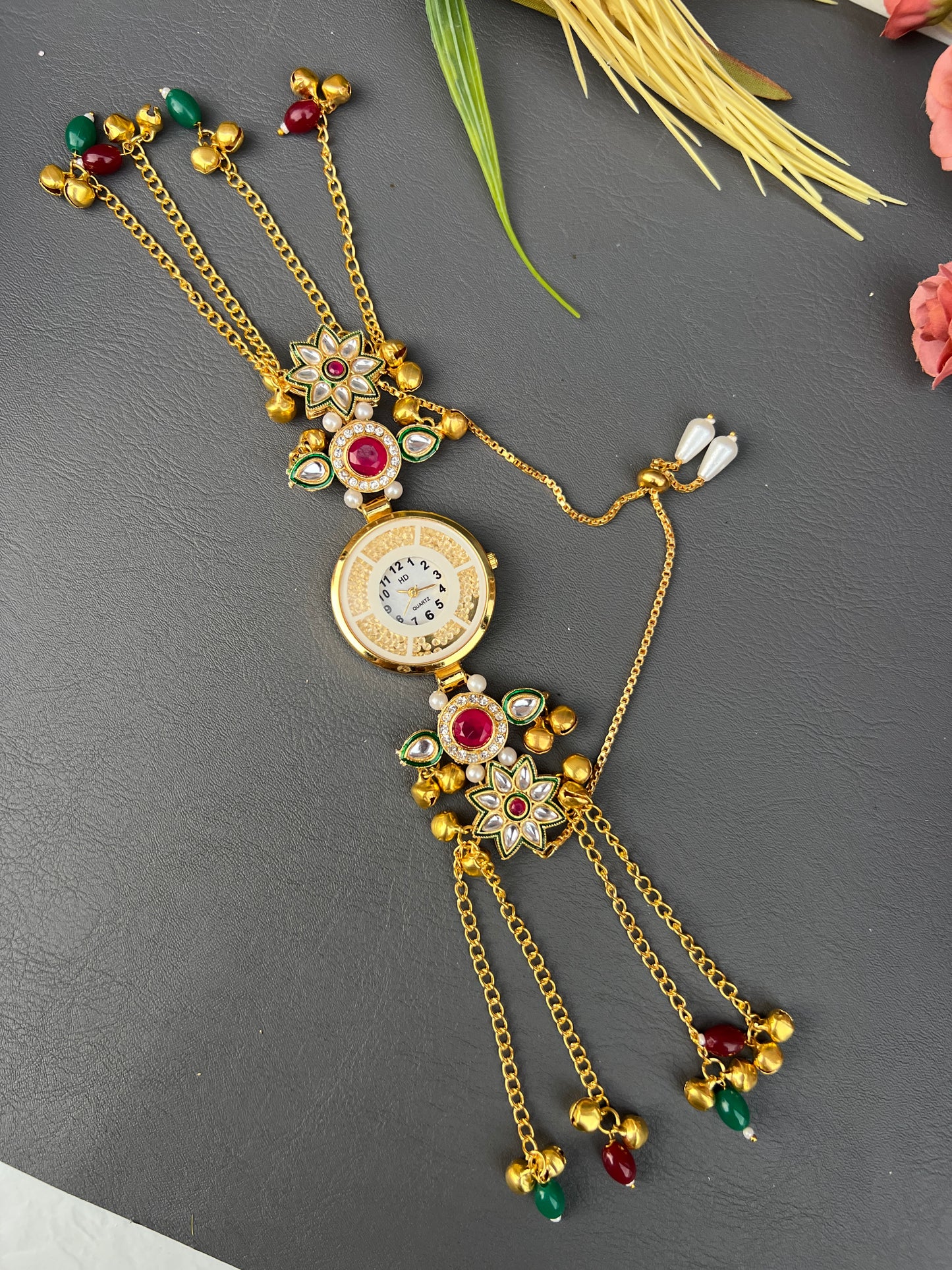 The Kashmiri Meena & Kundan Artisan Watch