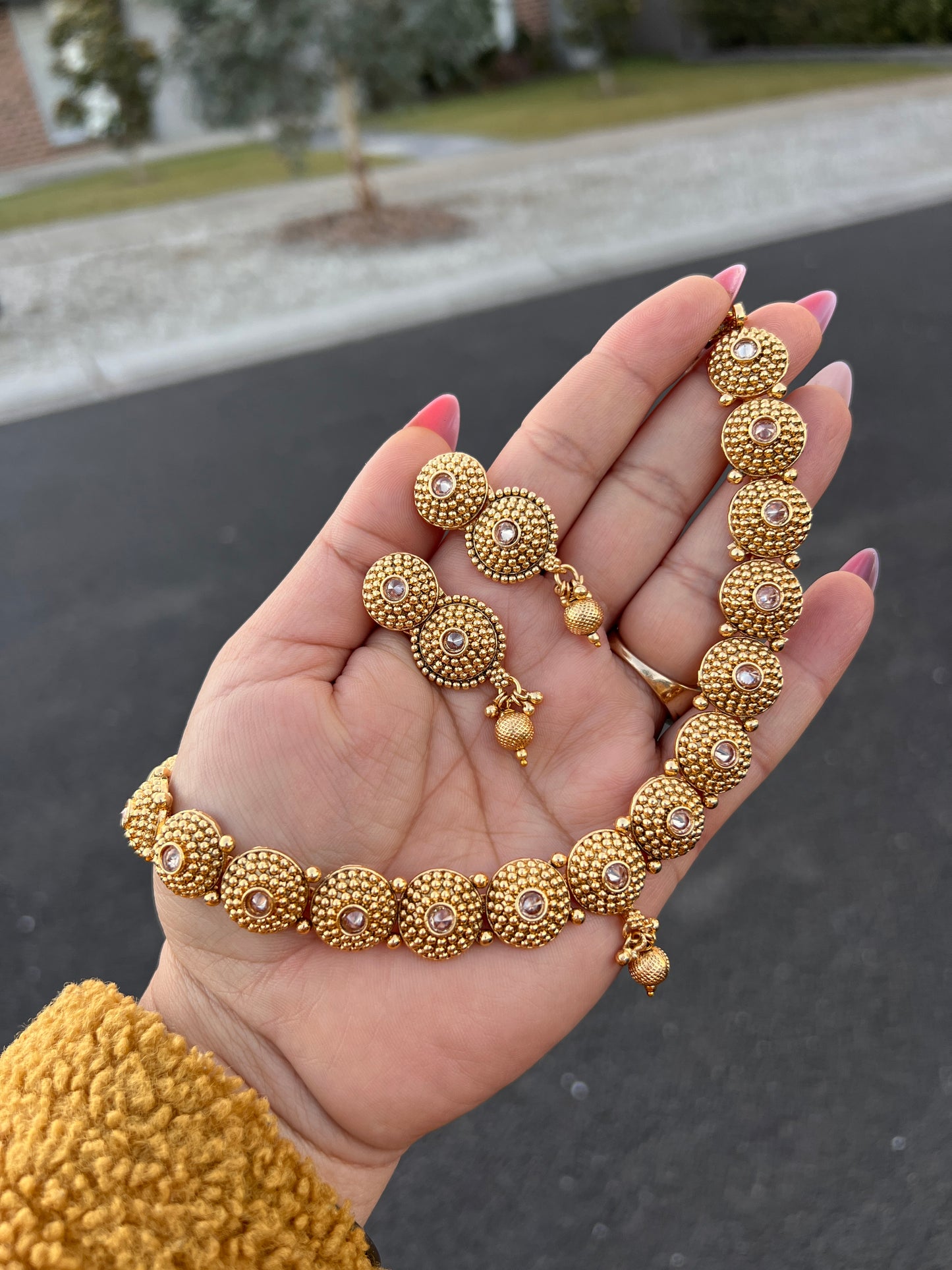 Surbhi Gold plated necklace set