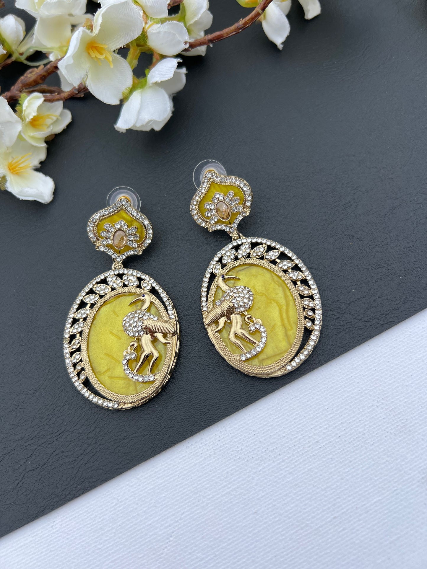 Yellow Zercon earrings