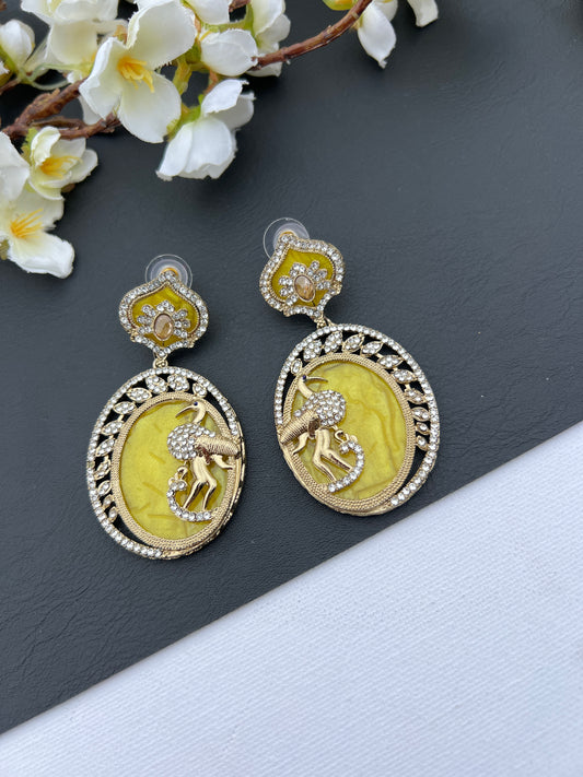 Yellow Zercon earrings