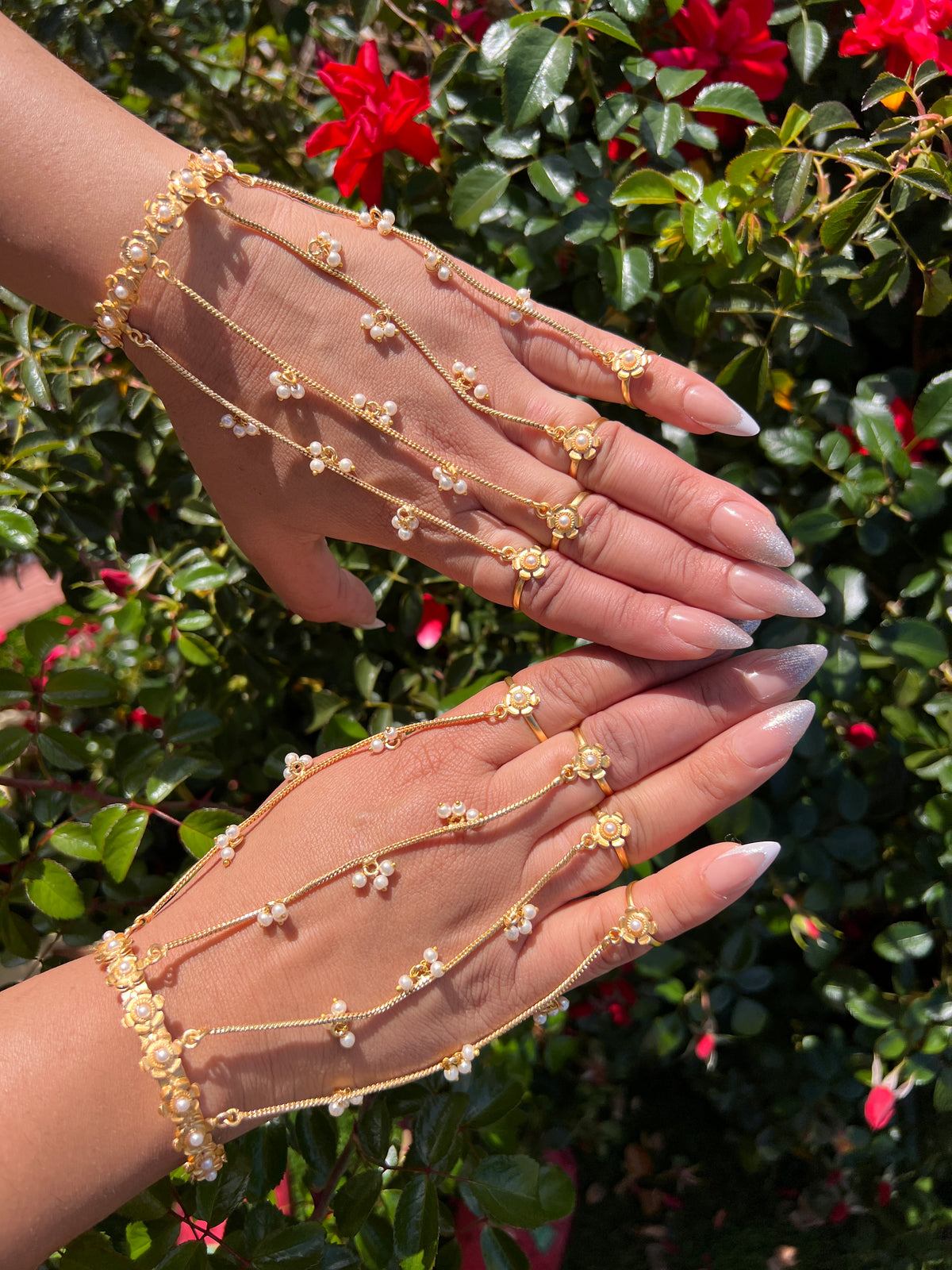 Royal Pearl Hathphool / Regal Moti Hand Harness