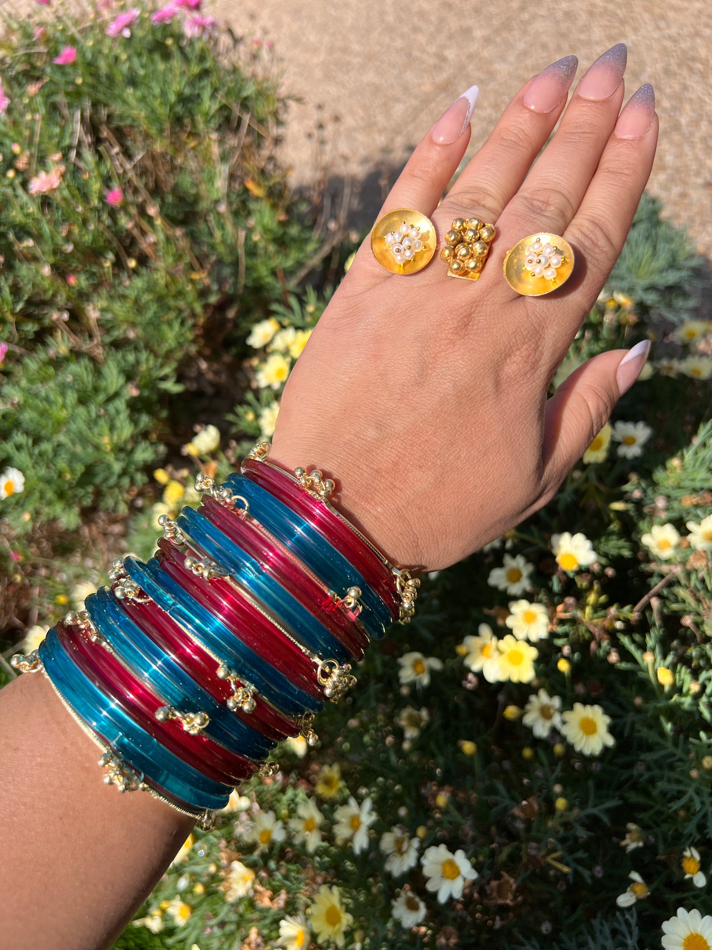 Jelly Kashmiri glass bangles
