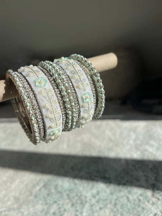 Savreen mint green bangles