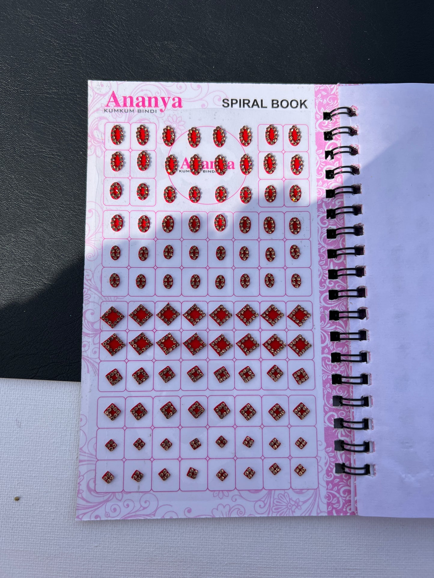 Multi Color Bindi Book with Stone Border Style(960 bindi)