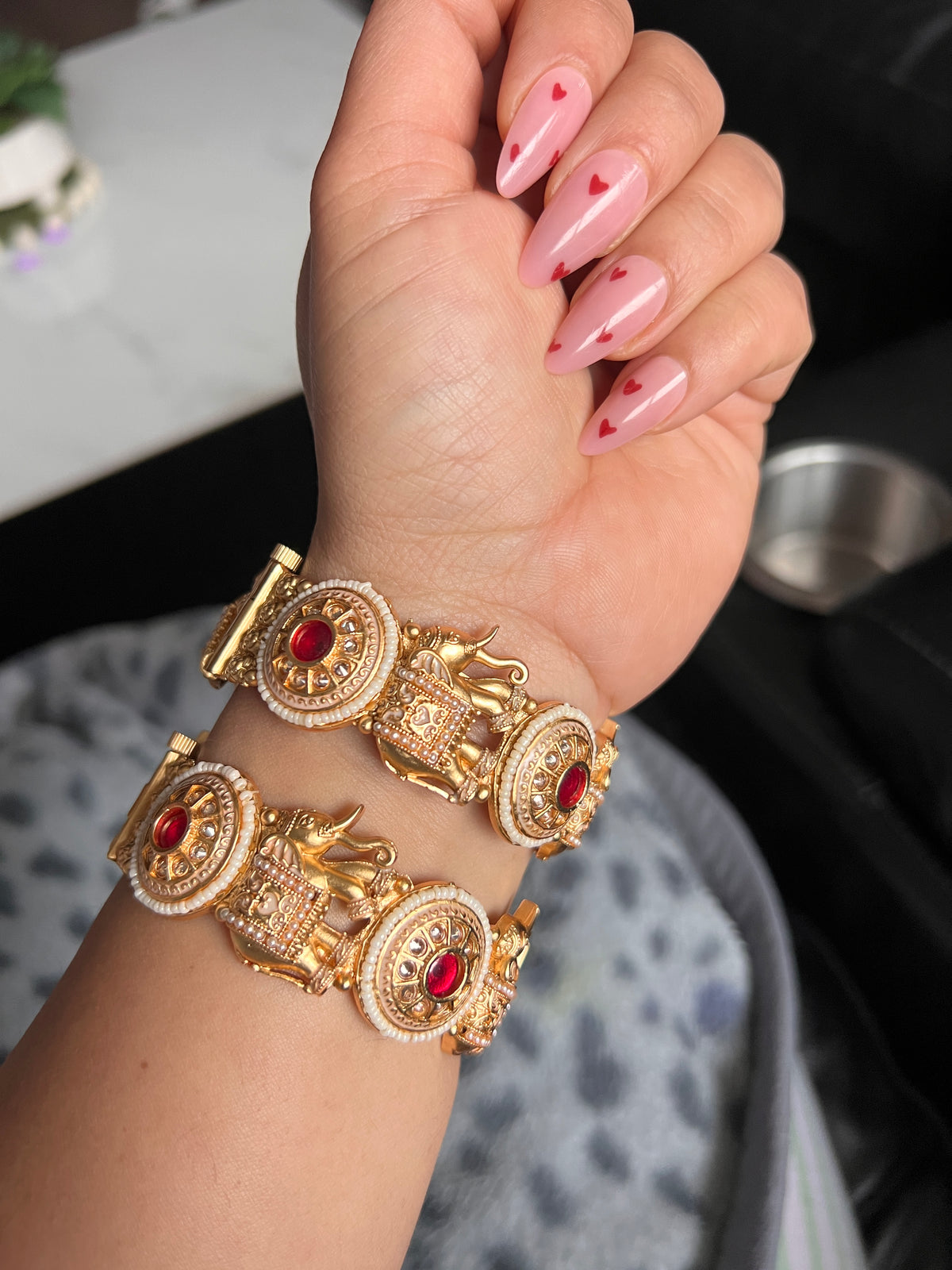 Royalty Heritage Antique Gold Openable Kadas