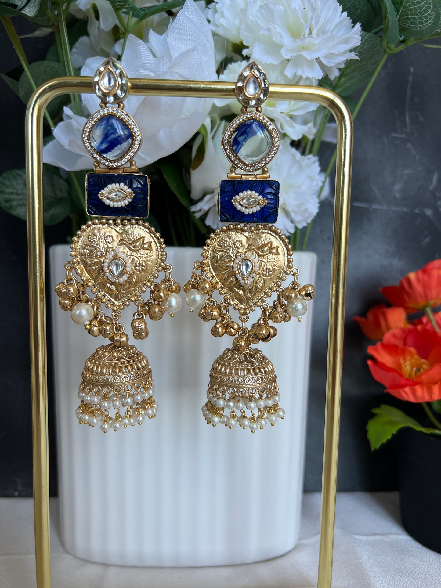 Inara Kashmiri long earrings