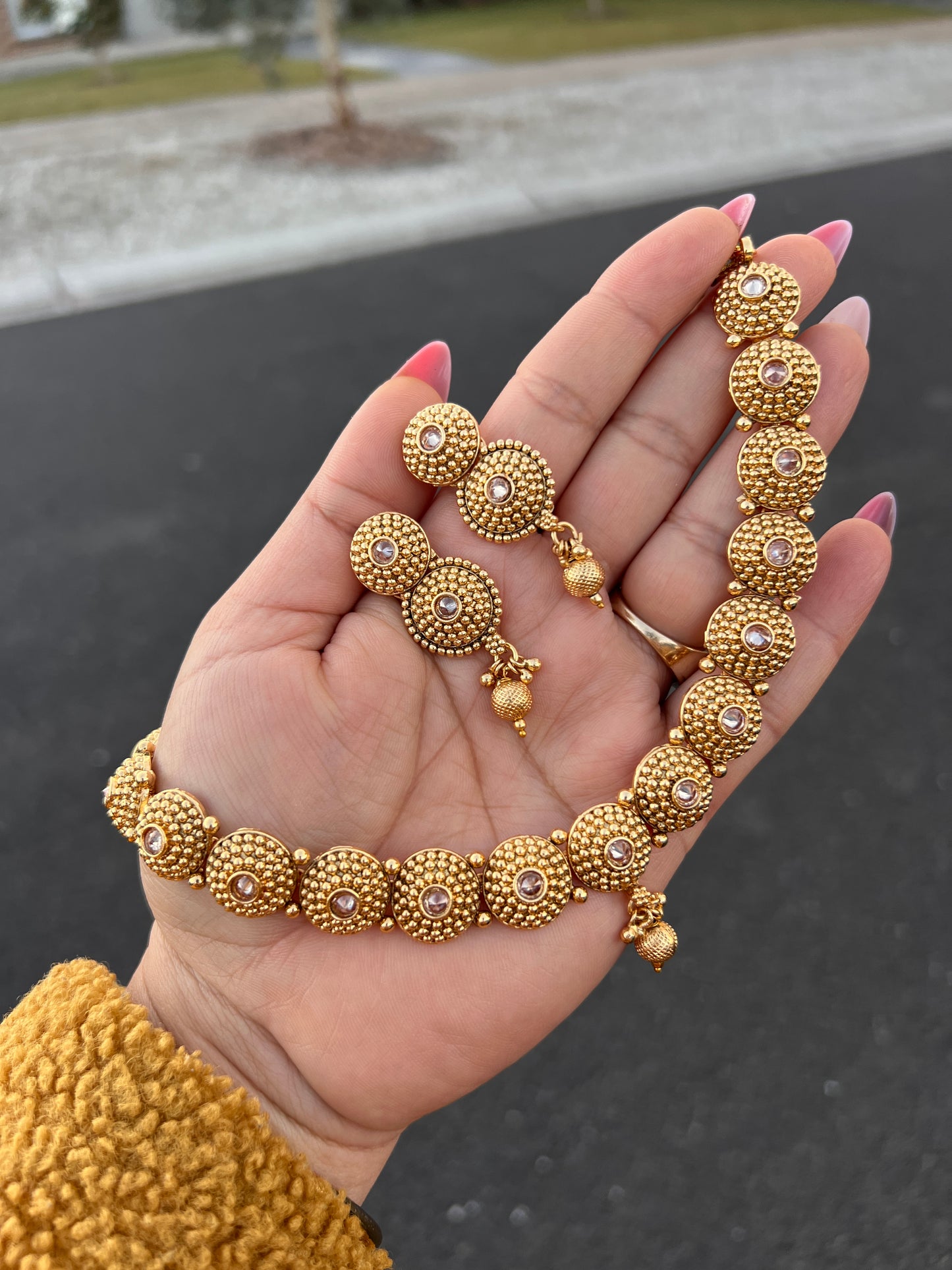 Surbhi Gold plated necklace set