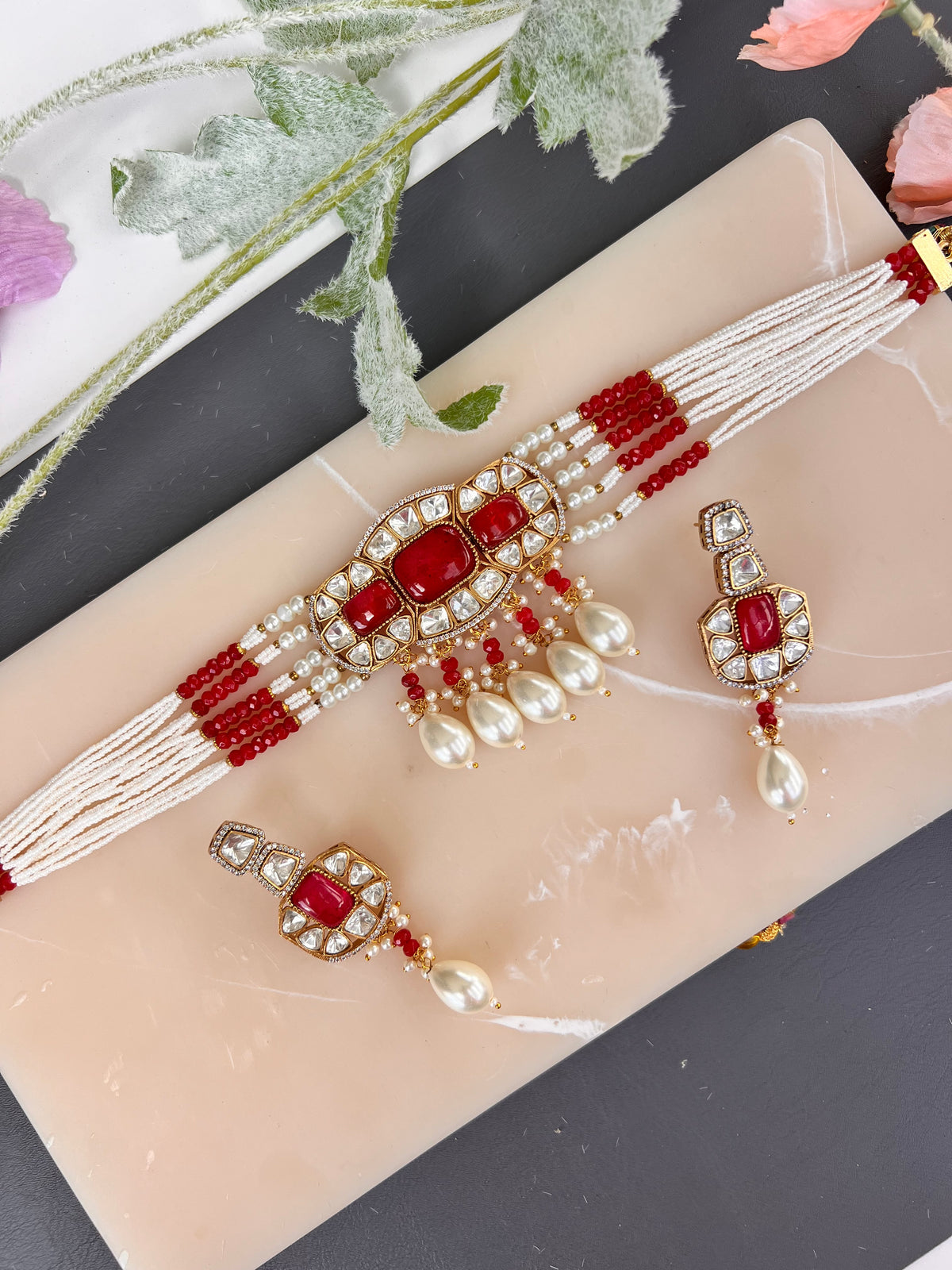 Rasha Uncut kundan choker set