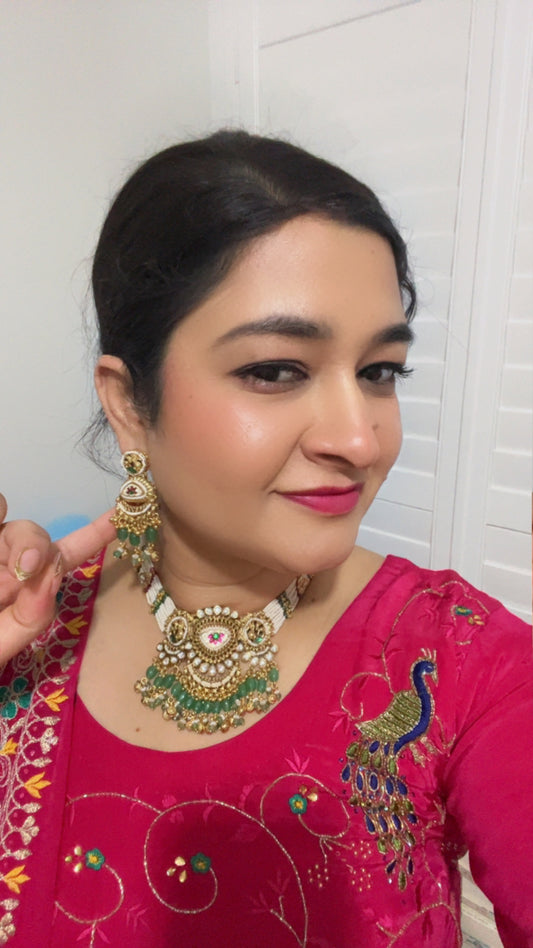 Reeja Ornate Choker & Earring Set