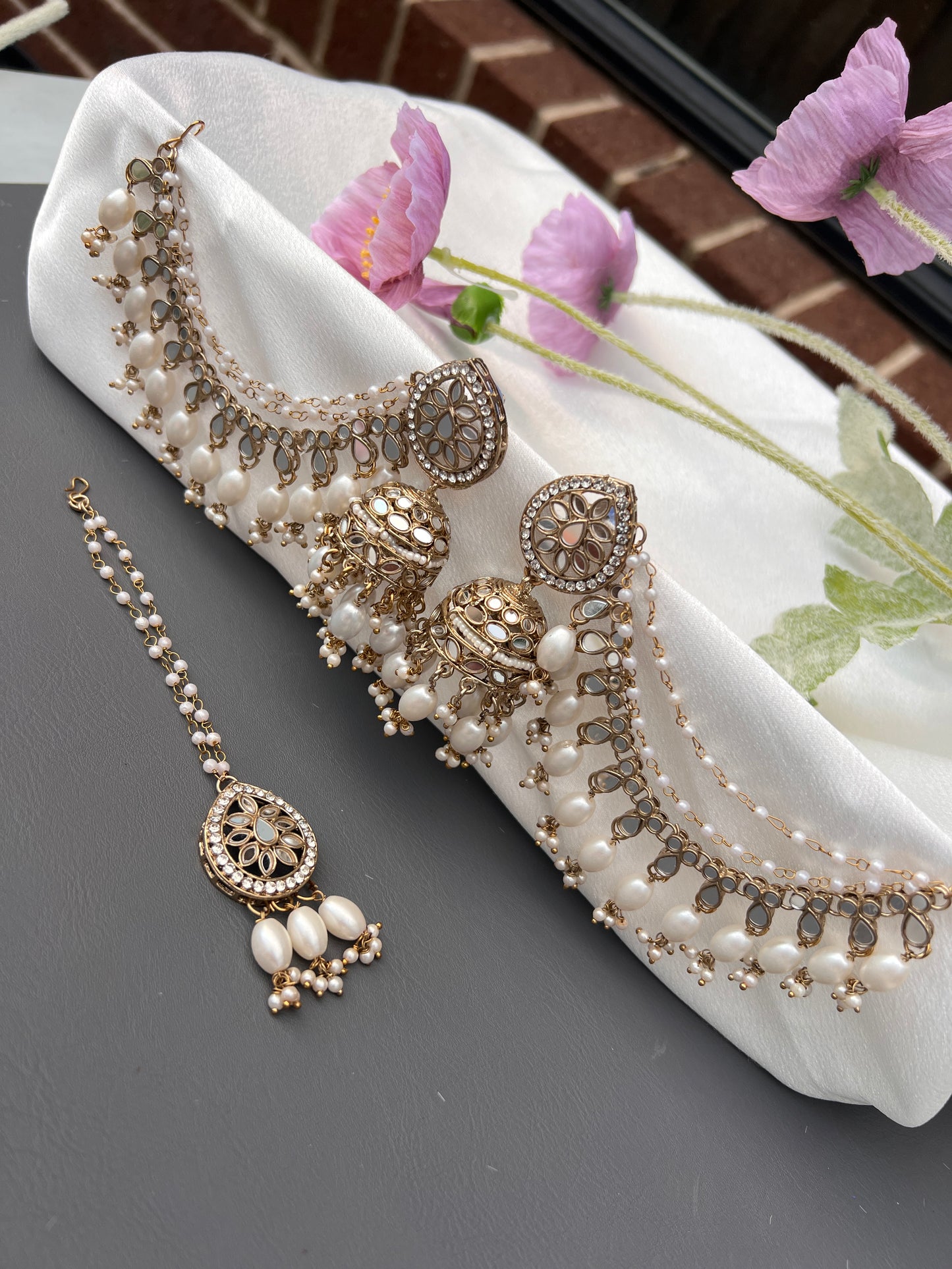 The Meera Sahar Jhumka & Tikka Set