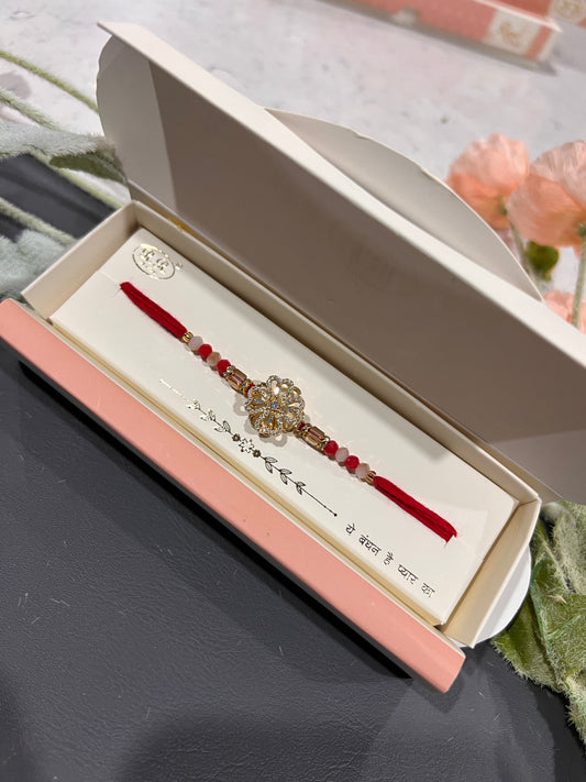 Premium American diamond Spinning rakhi