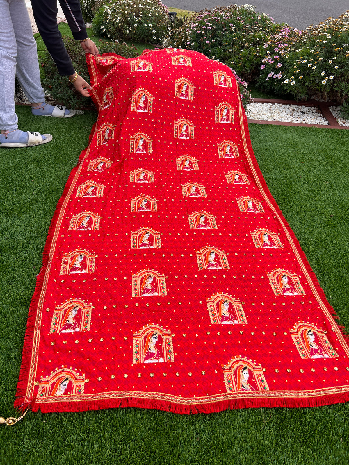 Doli style embroidered dupatta