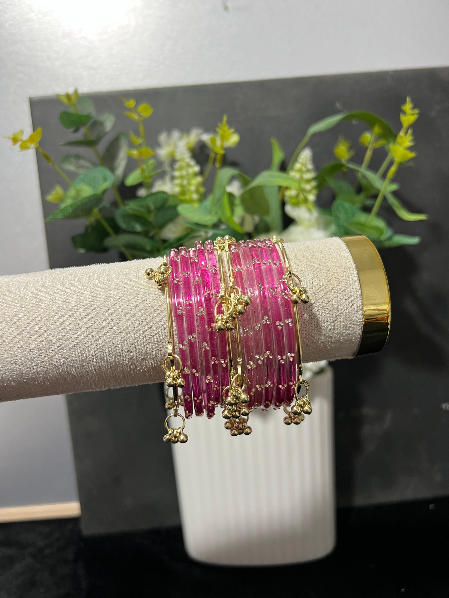 Pink Kashmiri bangles