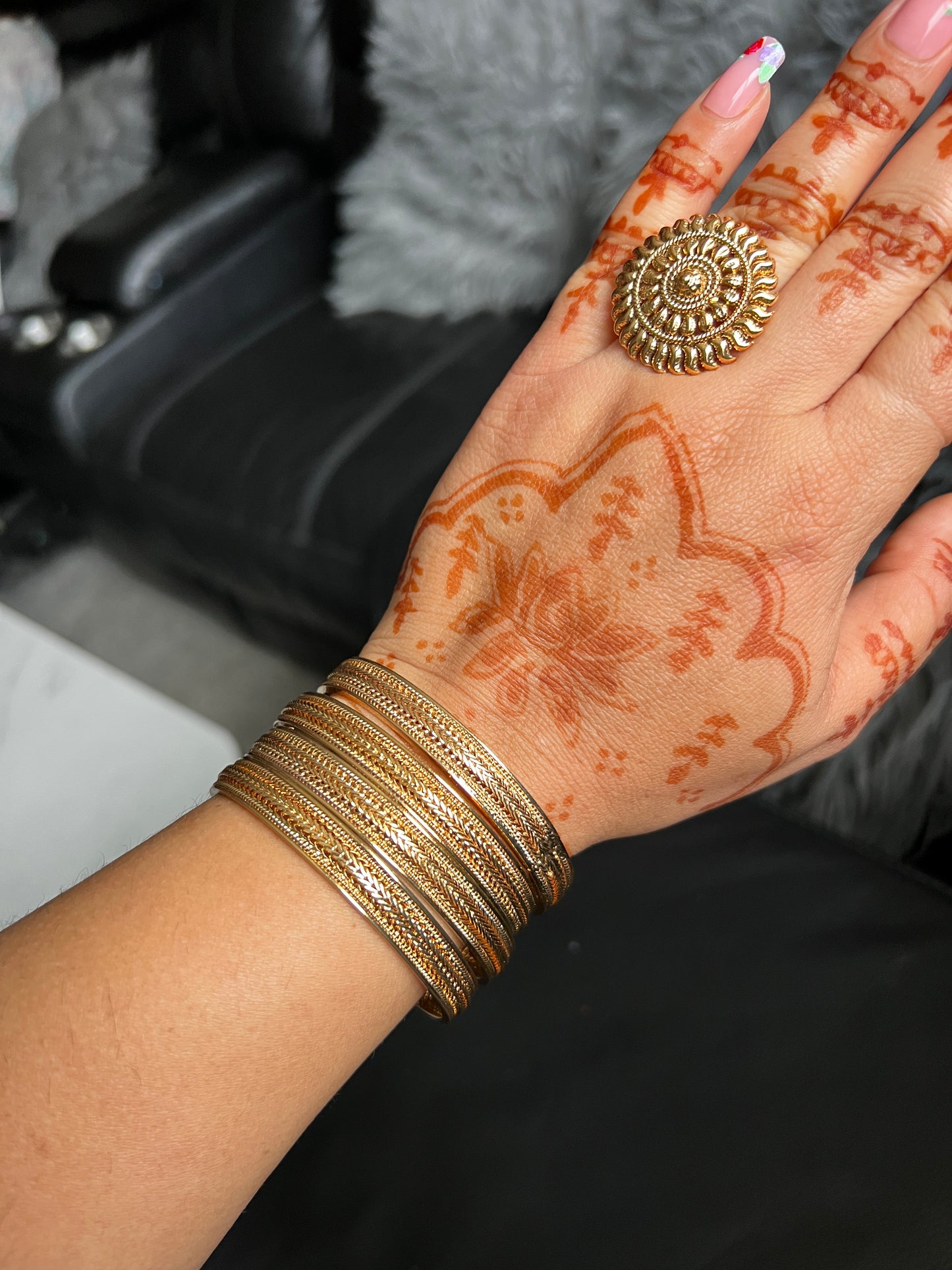 Sarab gold plated bangles set