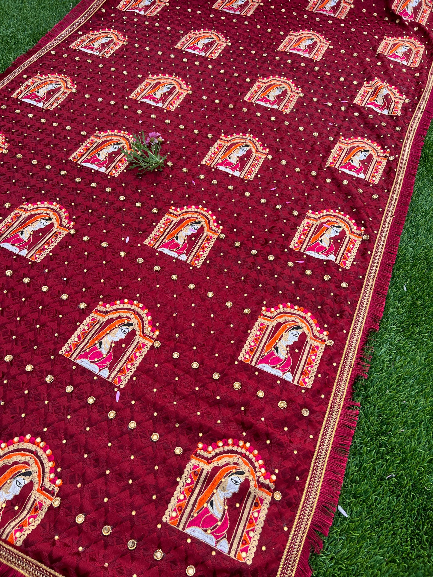 Doli style Full embroidered dupatta