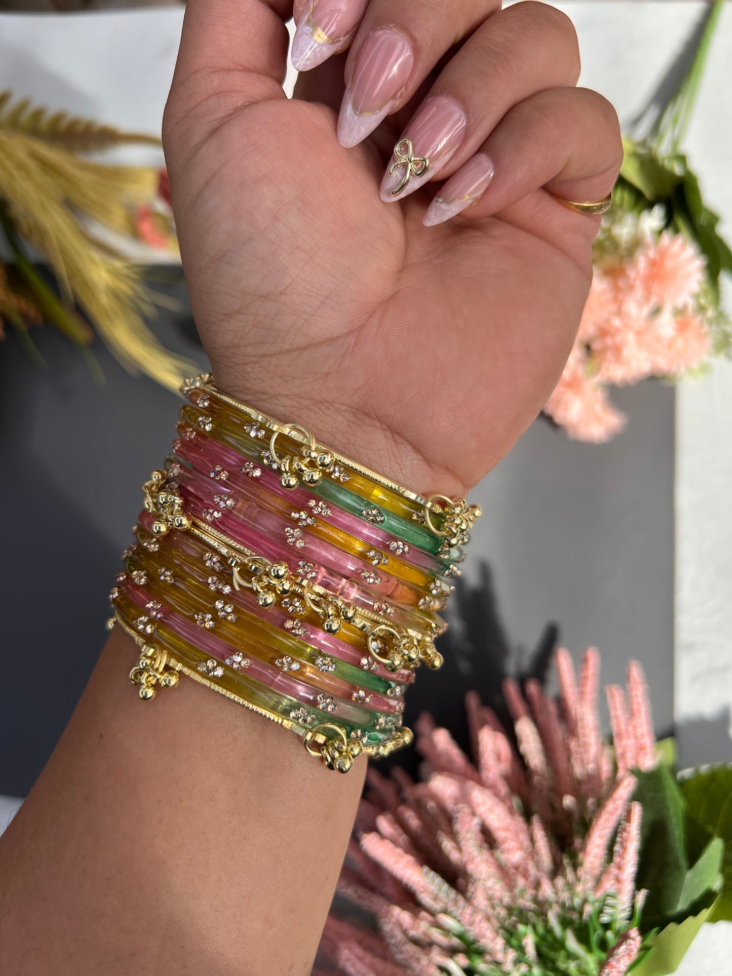 Pastel Kashmiri bangles