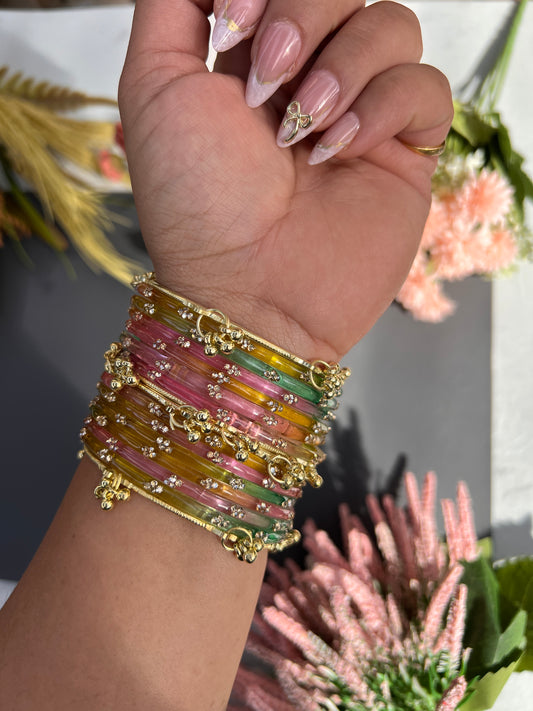 Pastel Kashmiri bangles