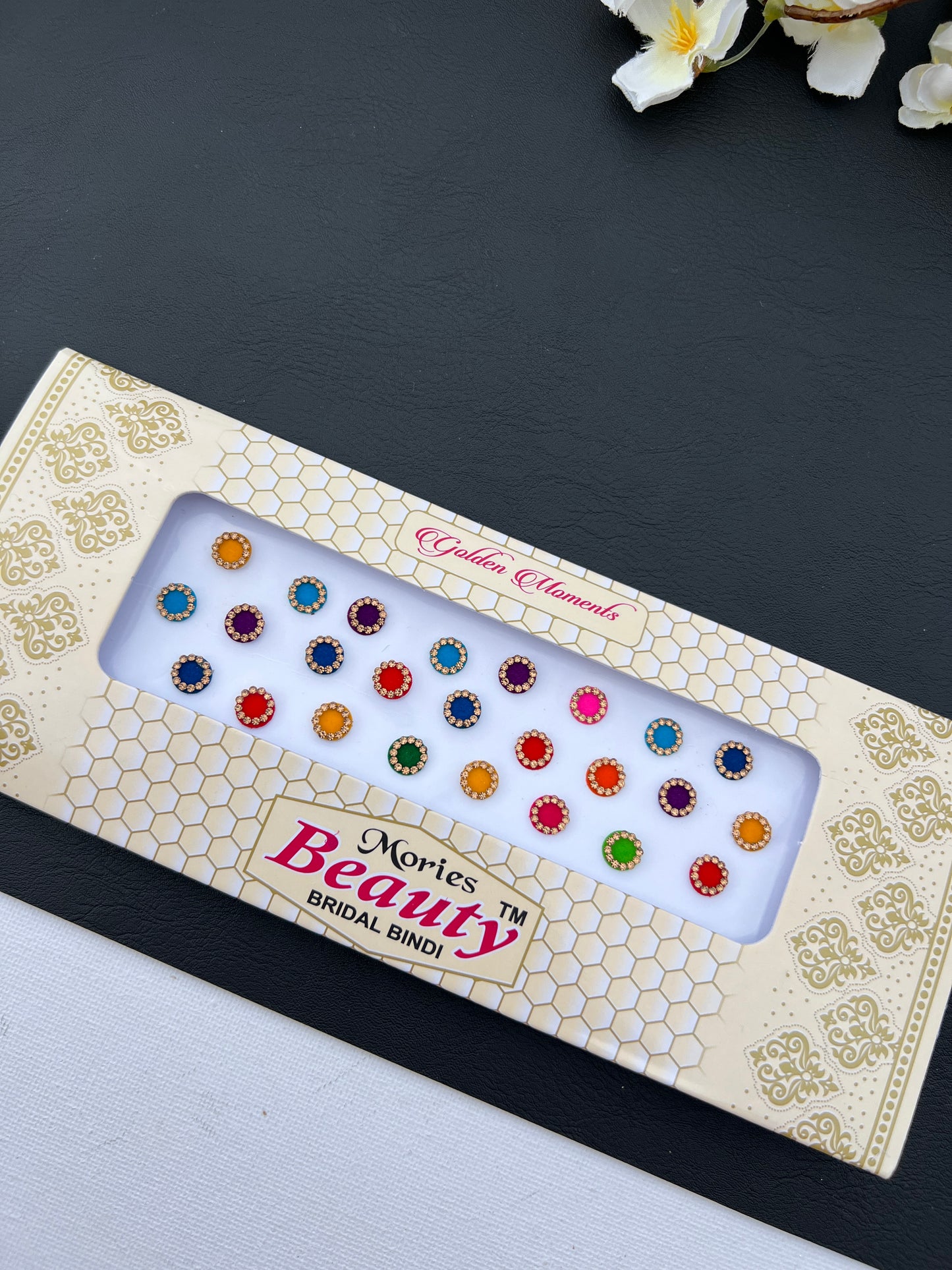 Multicoloured bindi card