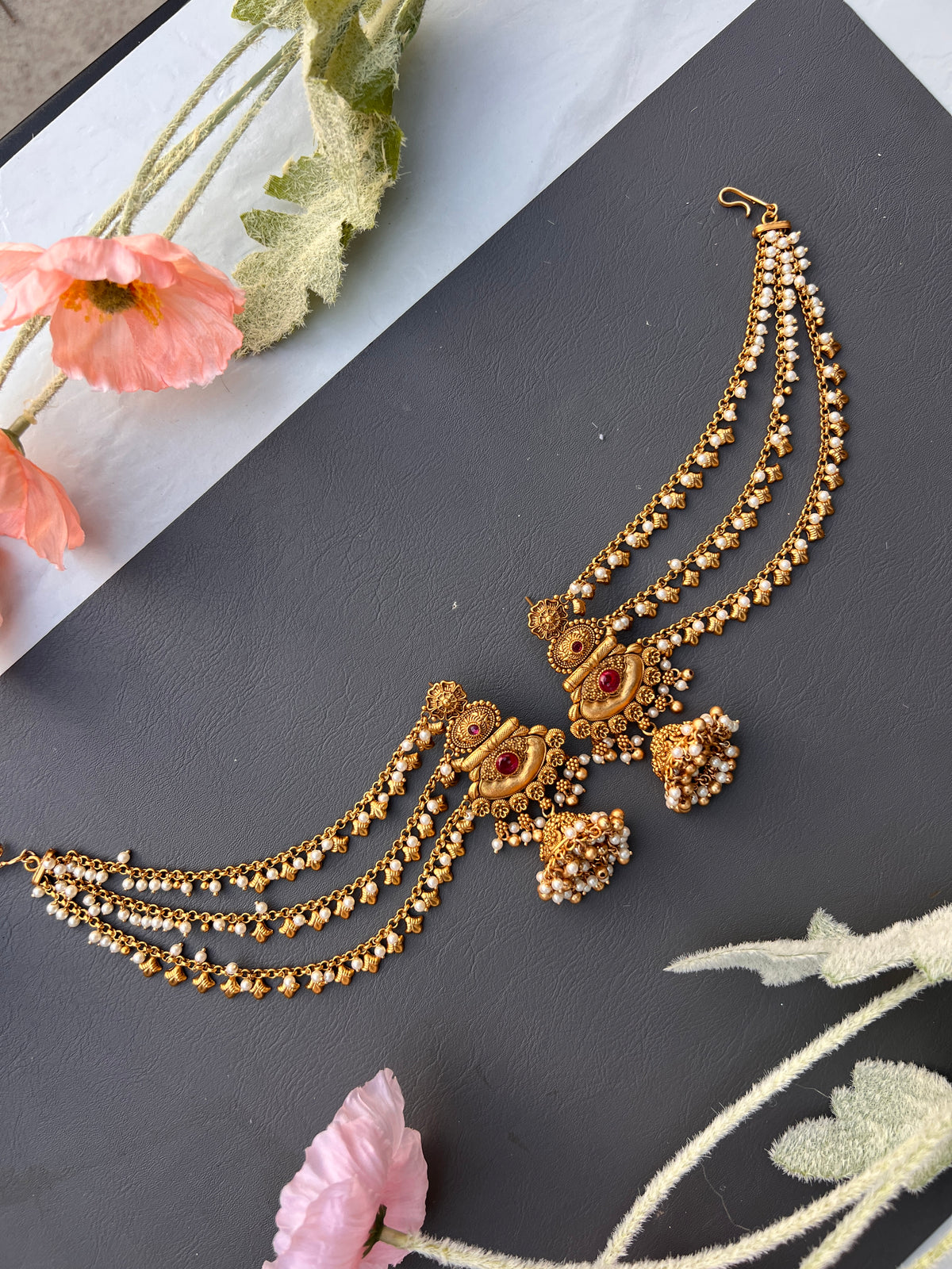 Roohani earrings with ear chains