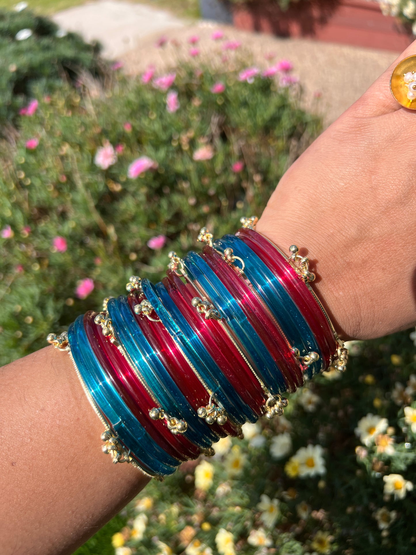 Jelly Kashmiri glass bangles