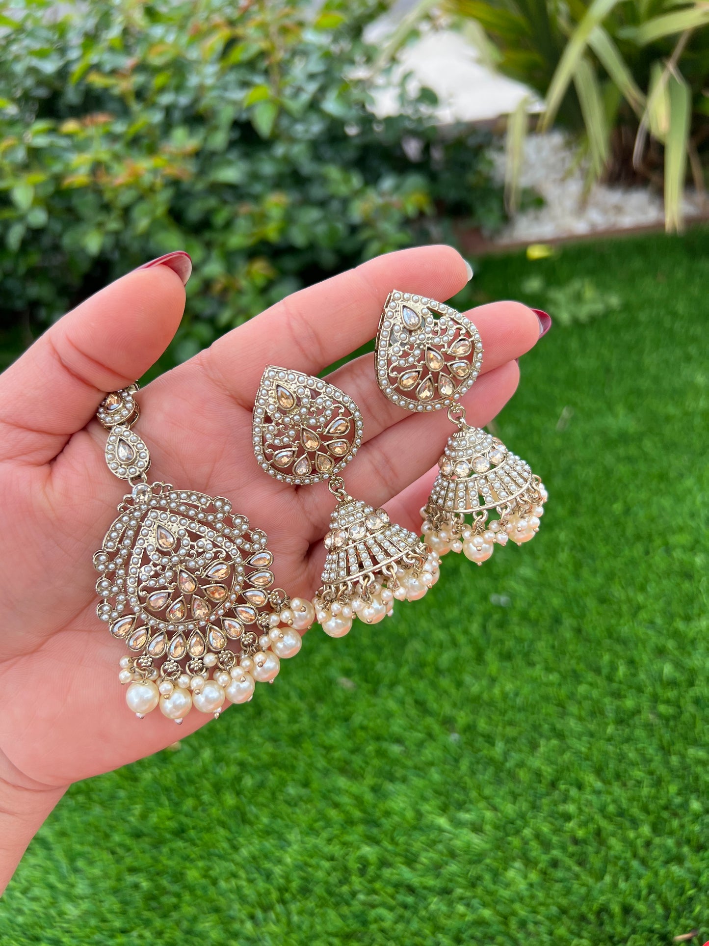 Pakistani jhumki tikka set
