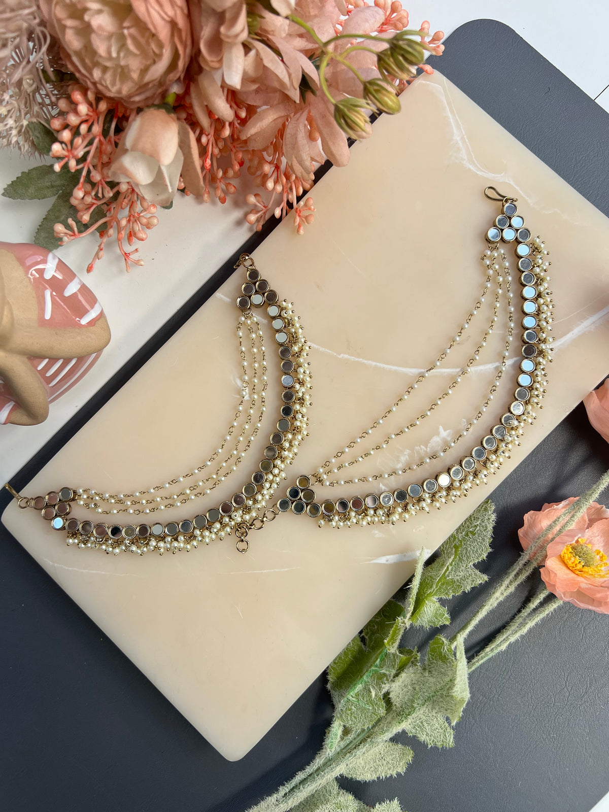 Keesha mirror ear chains