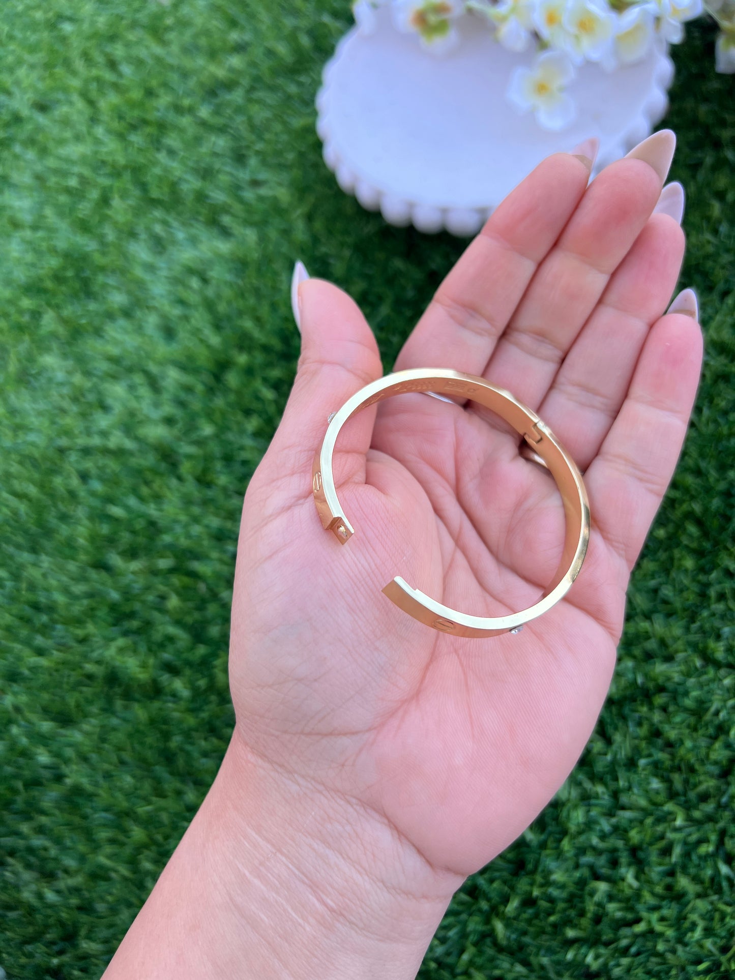 Cartier inspired love openable bracket