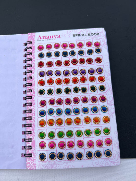 Border stone multi colour bindi book (960 bindi)