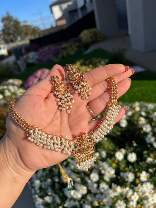 Purva temple necklace set