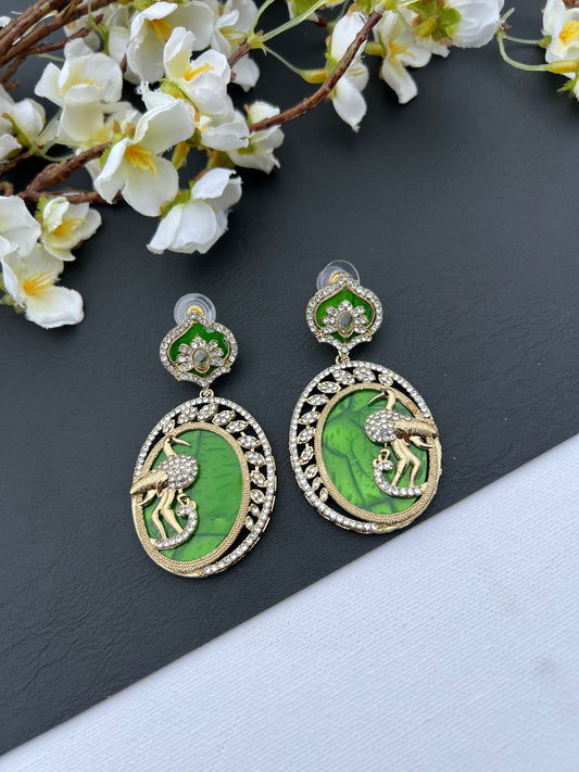 Green Zercon earrings