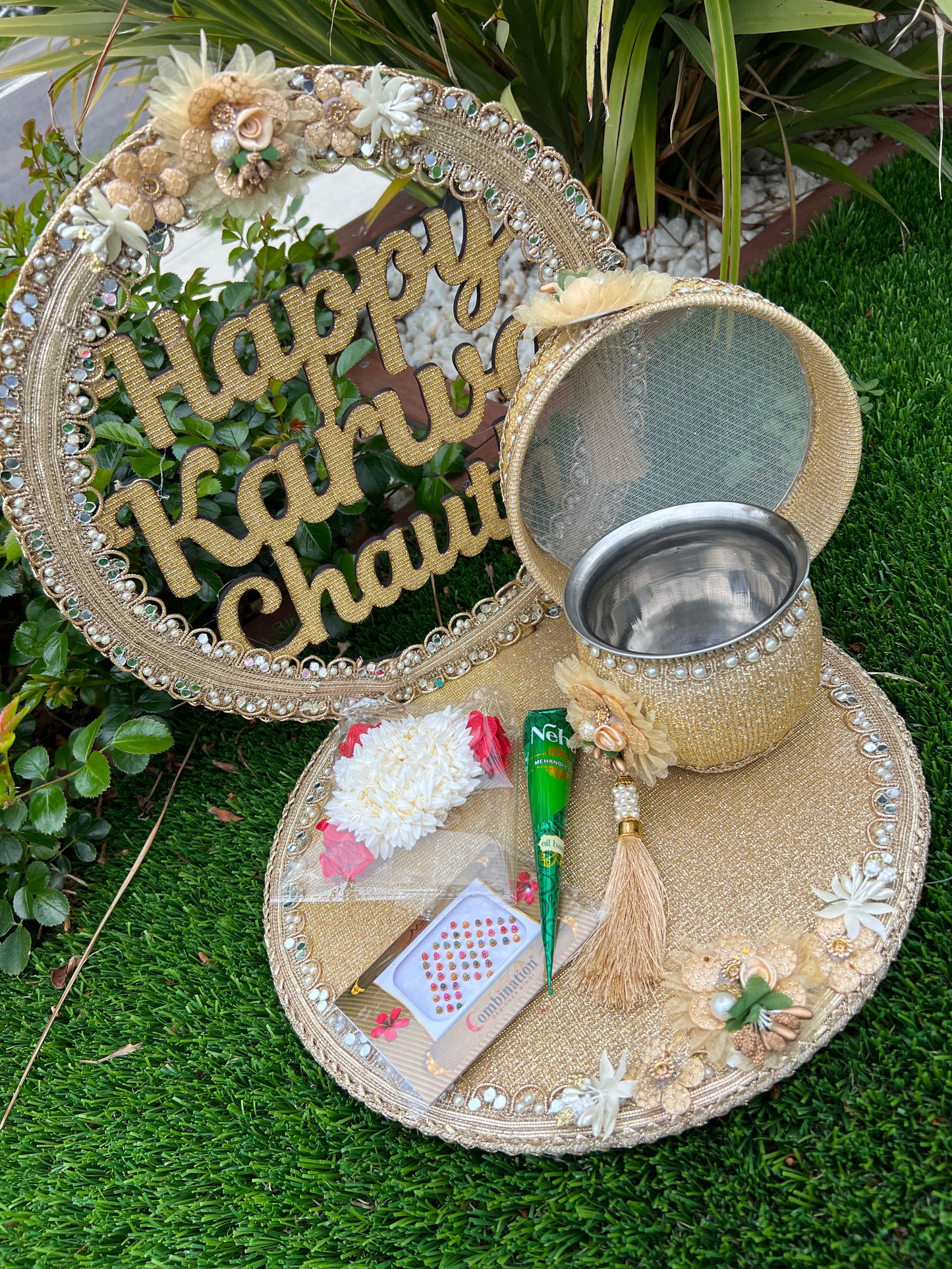Happy Karwa chauth unique thali set