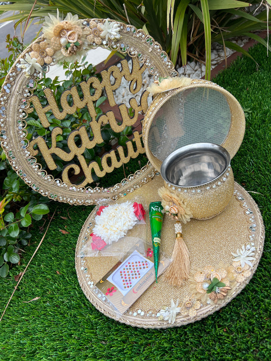 Happy Karwa chauth unique thali set