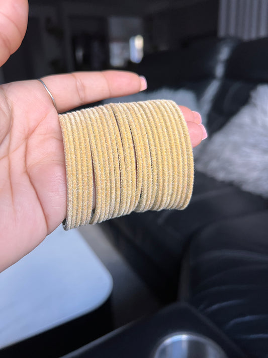 Golden velvet bangles