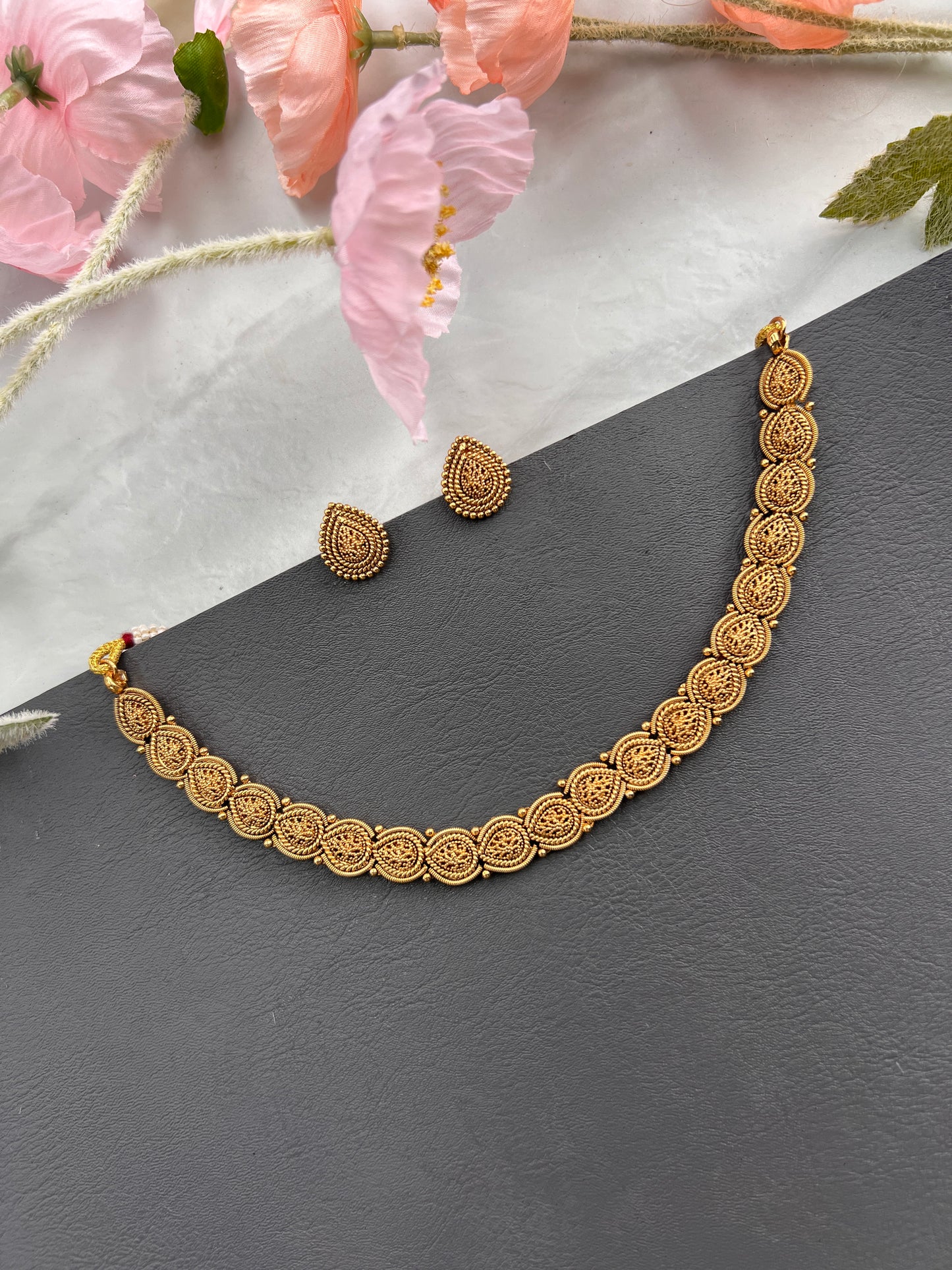 The Rasha Antique Gold Plated Necklace Set