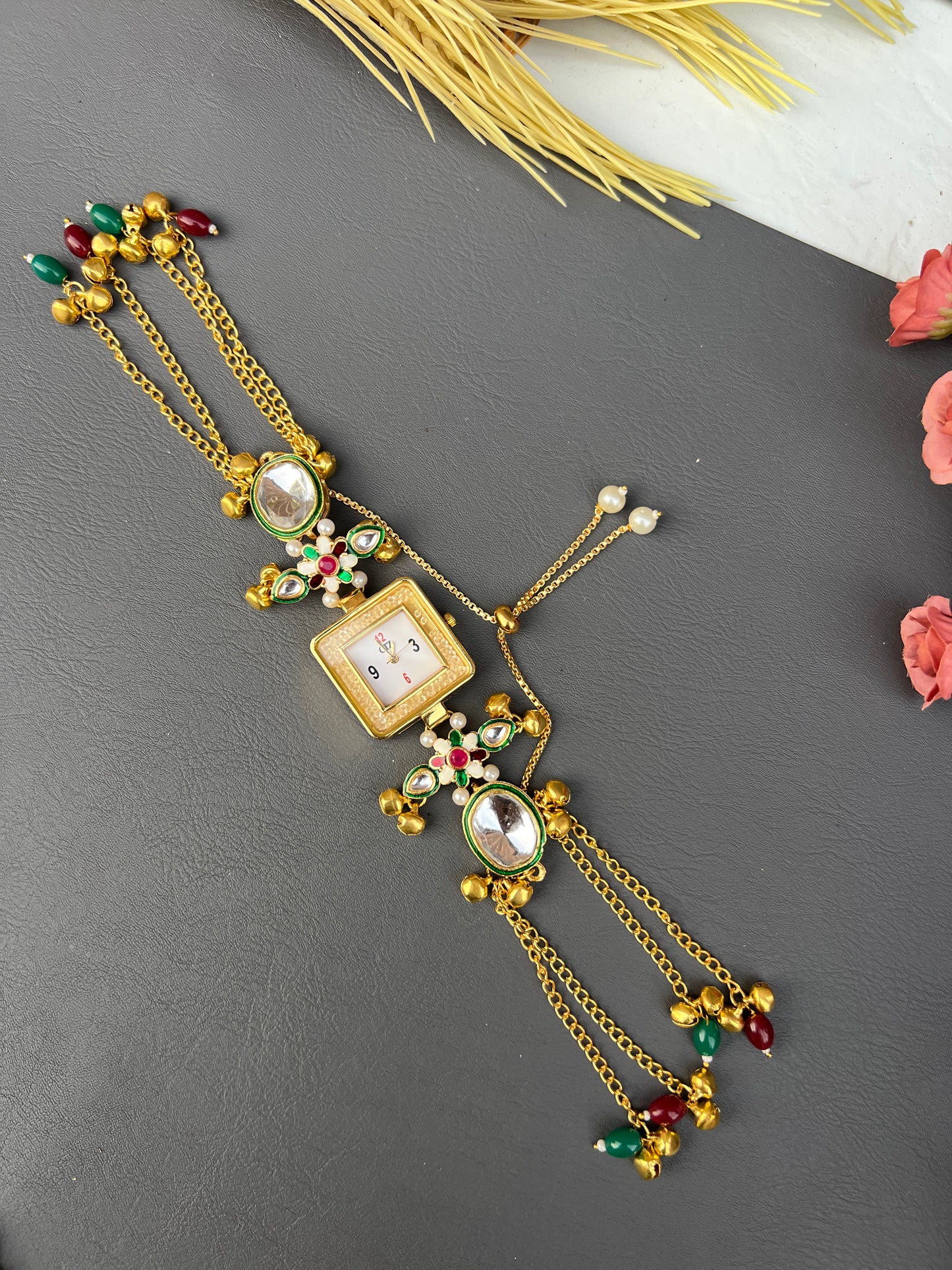 The Kashmiri Meena & Kundan Artisan Watch