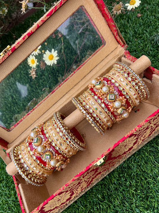Royal Rajwada style bangle set( Both hands)