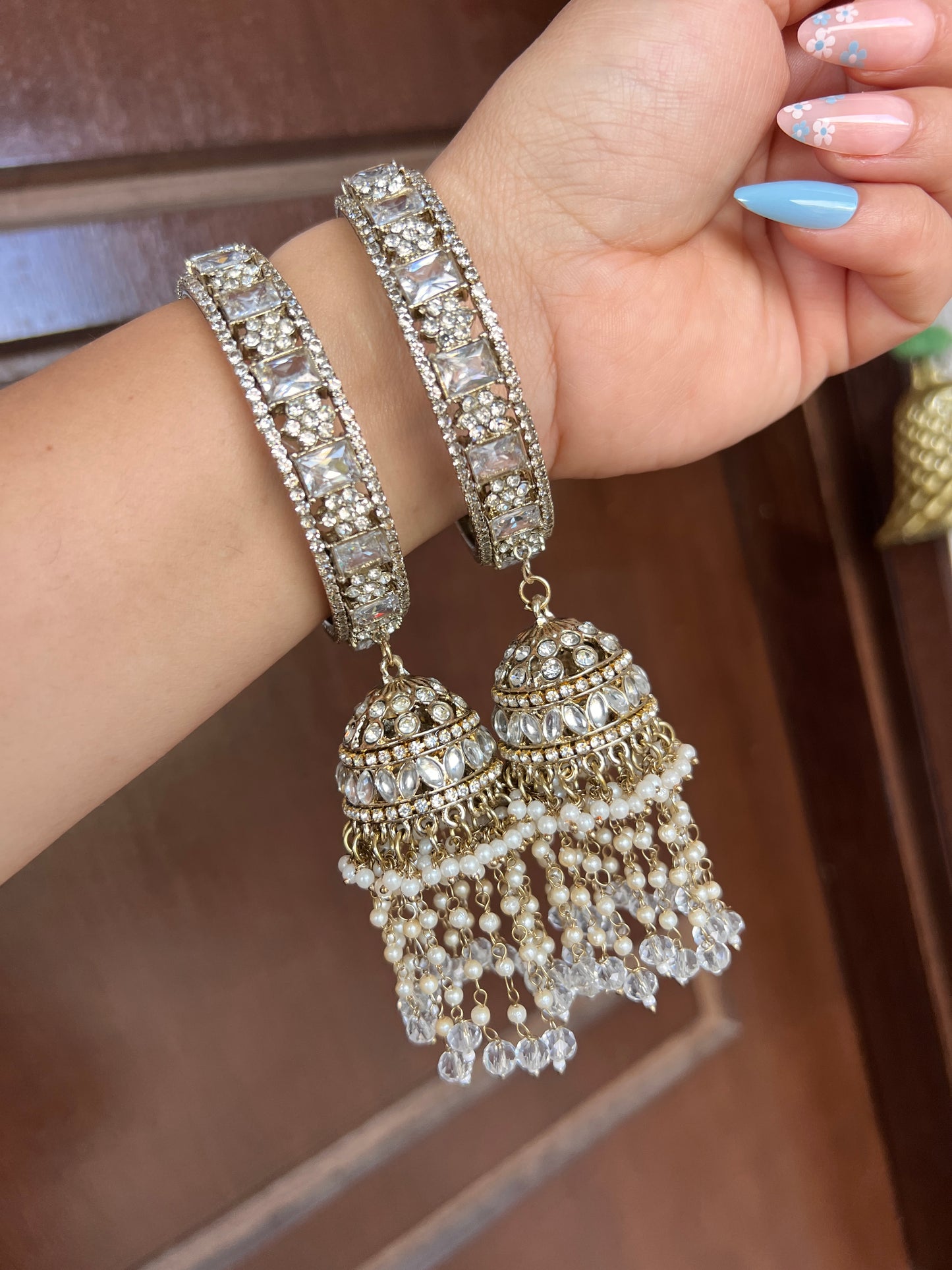 Nushrat jhumki bangles set