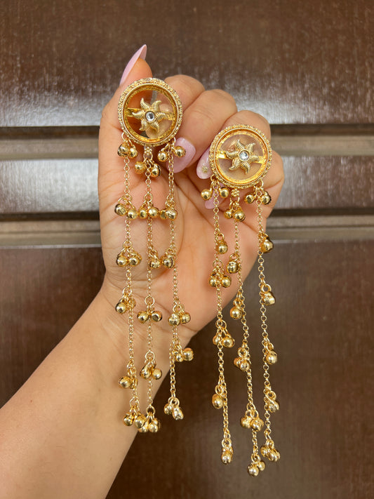 Mitanshi long Kashmiri earrings