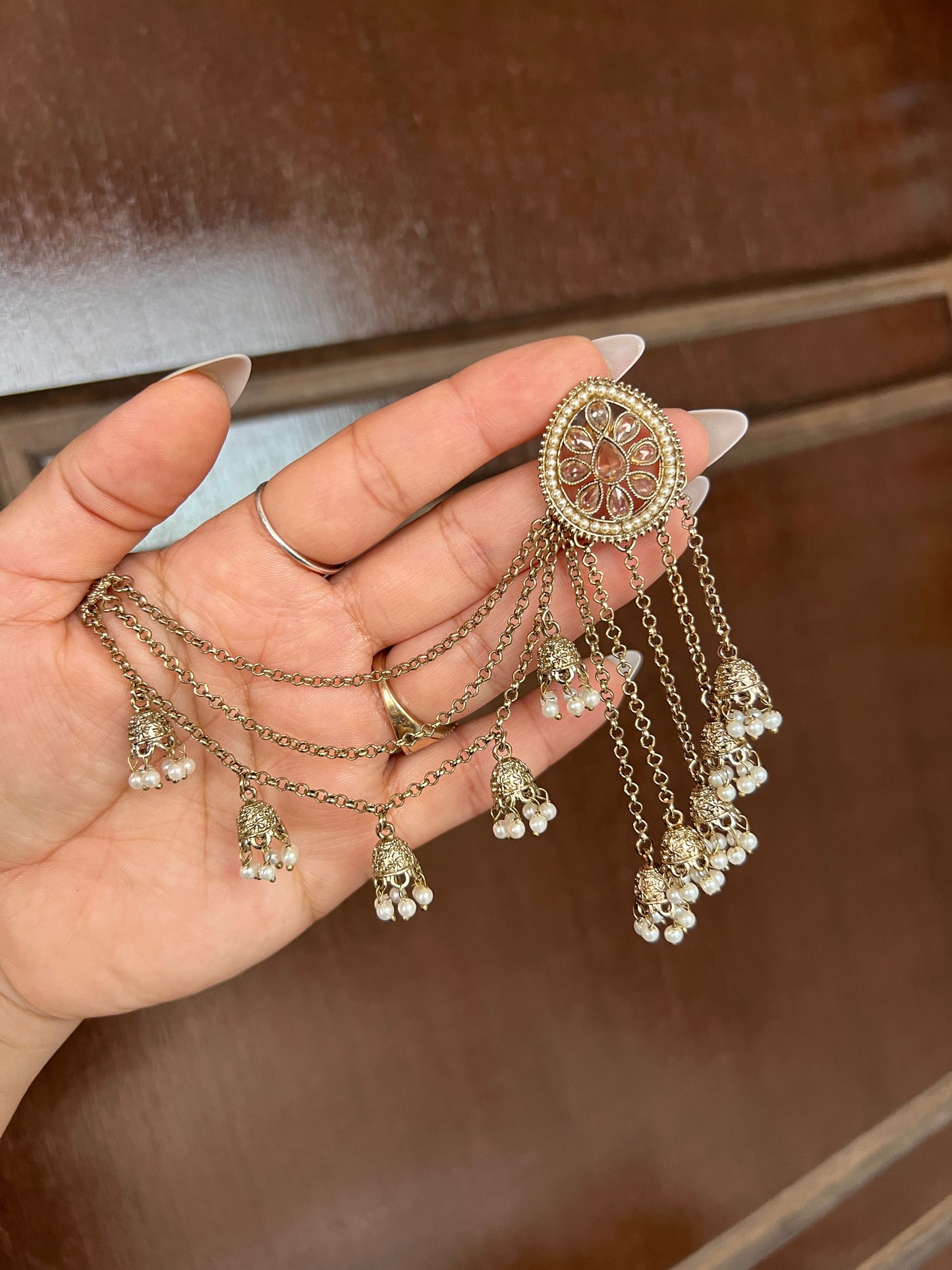 Aura Antique Multi-Layered Ear Chains