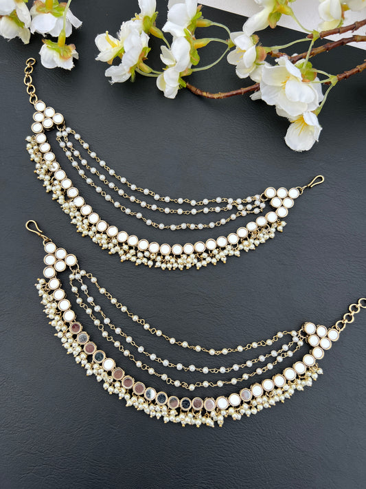 Keesha mirror ear chains