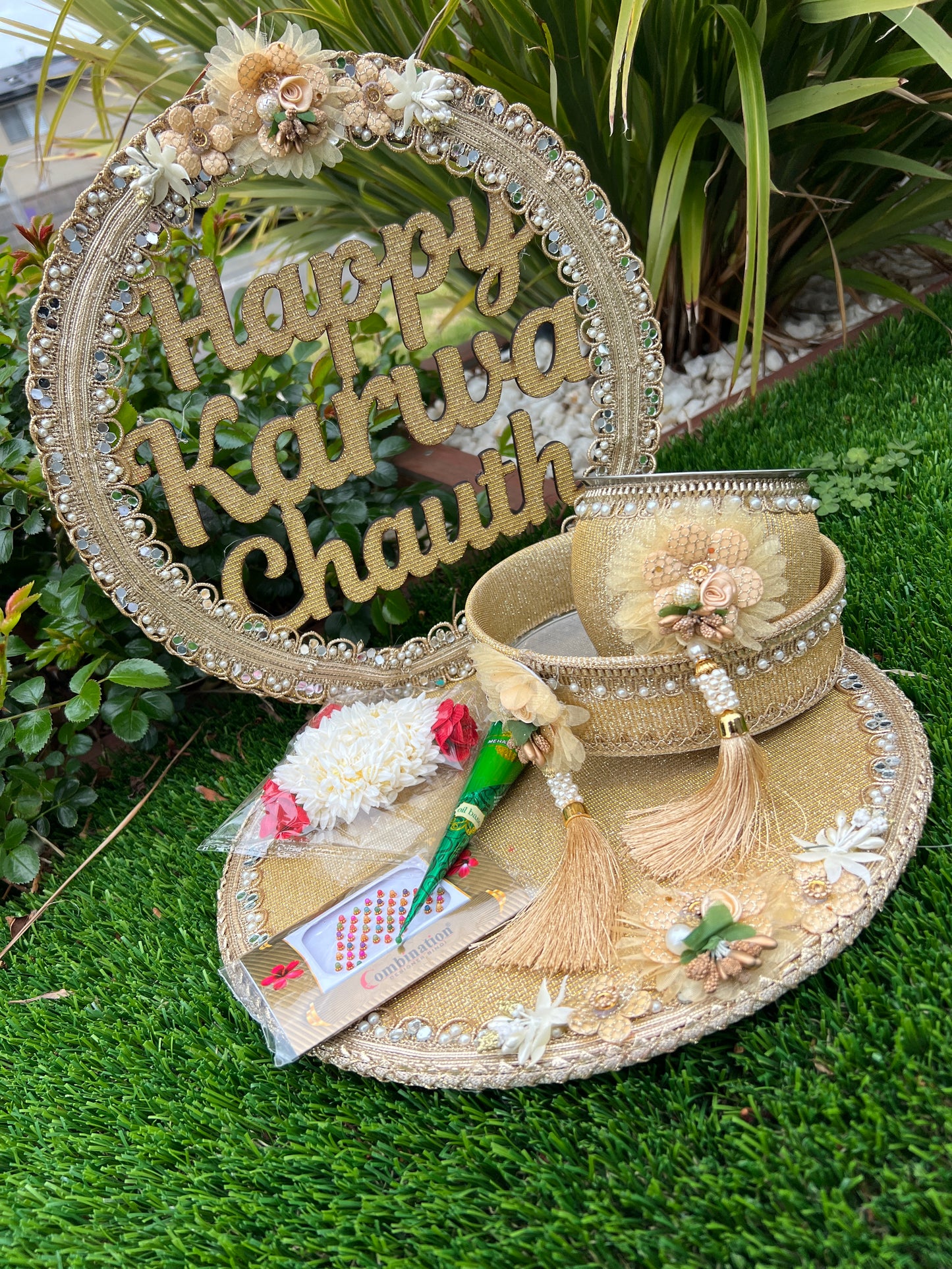 Happy Karwa chauth unique thali set