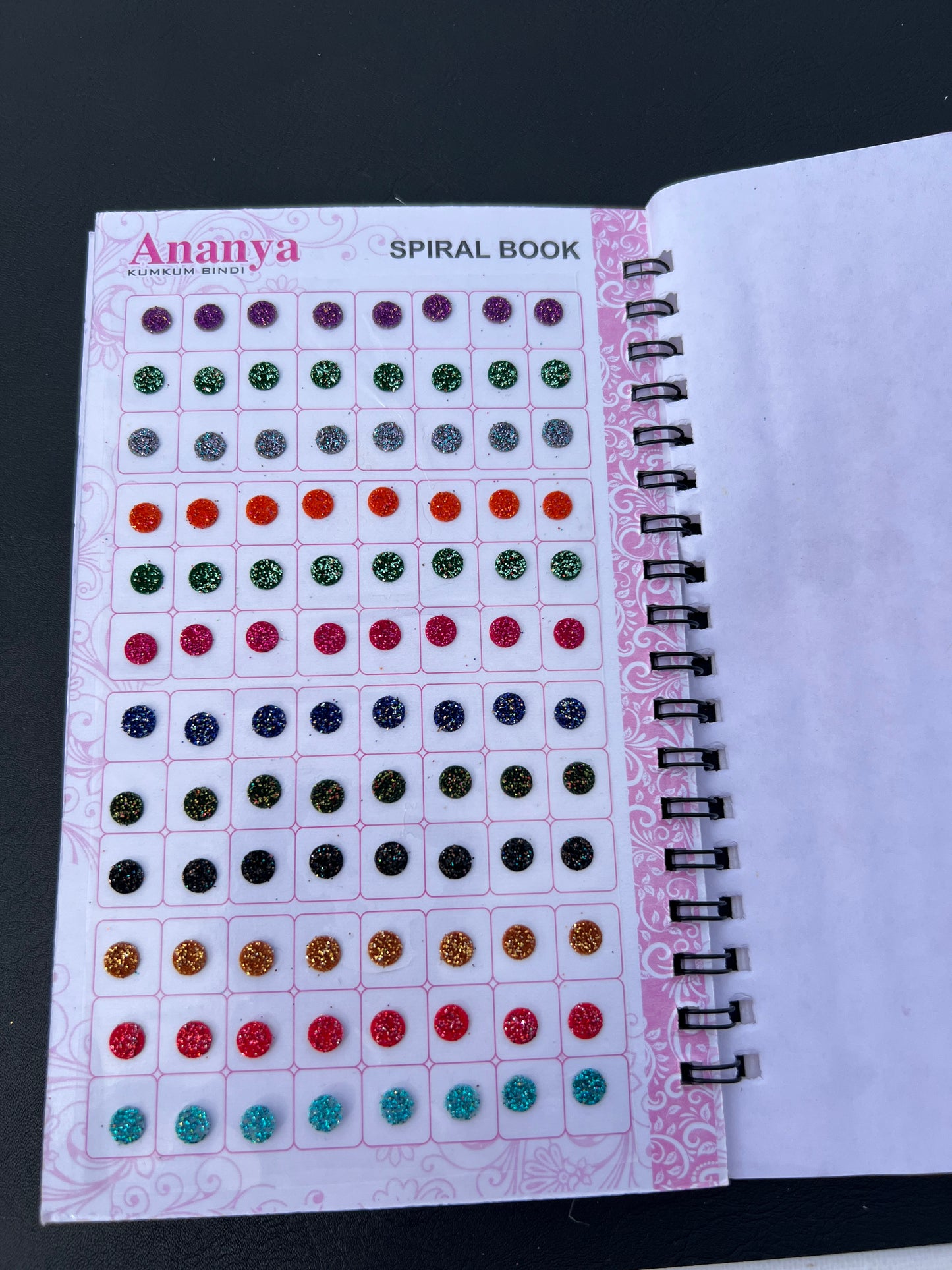 Zari multi colour bindi book (960 bindi)