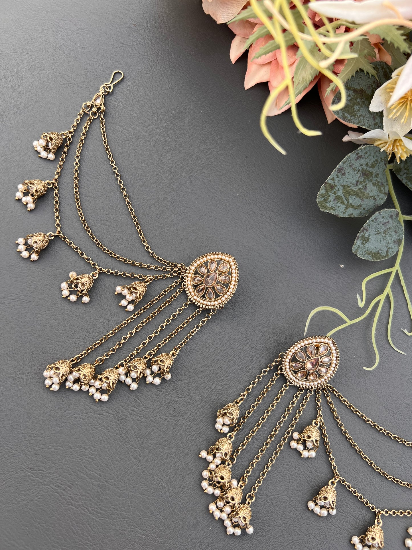 Aura Antique Multi-Layered Ear Chains