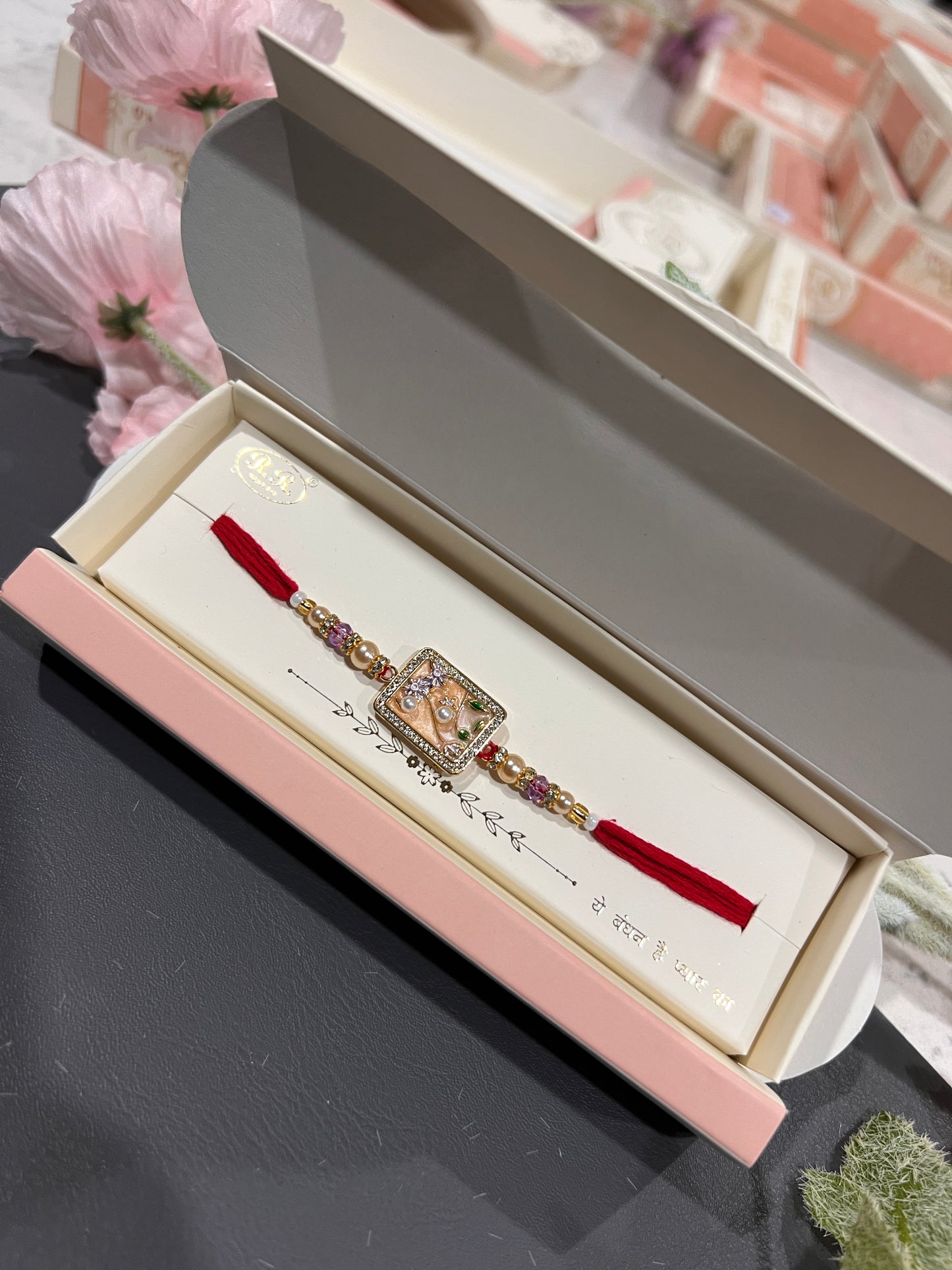 Premium Mop and American diamond rakhi