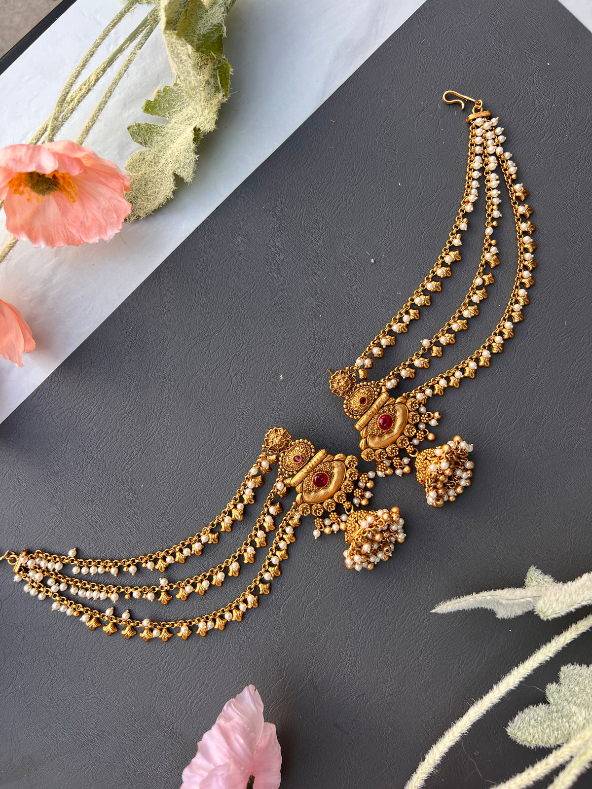 Roohani earrings with ear chains