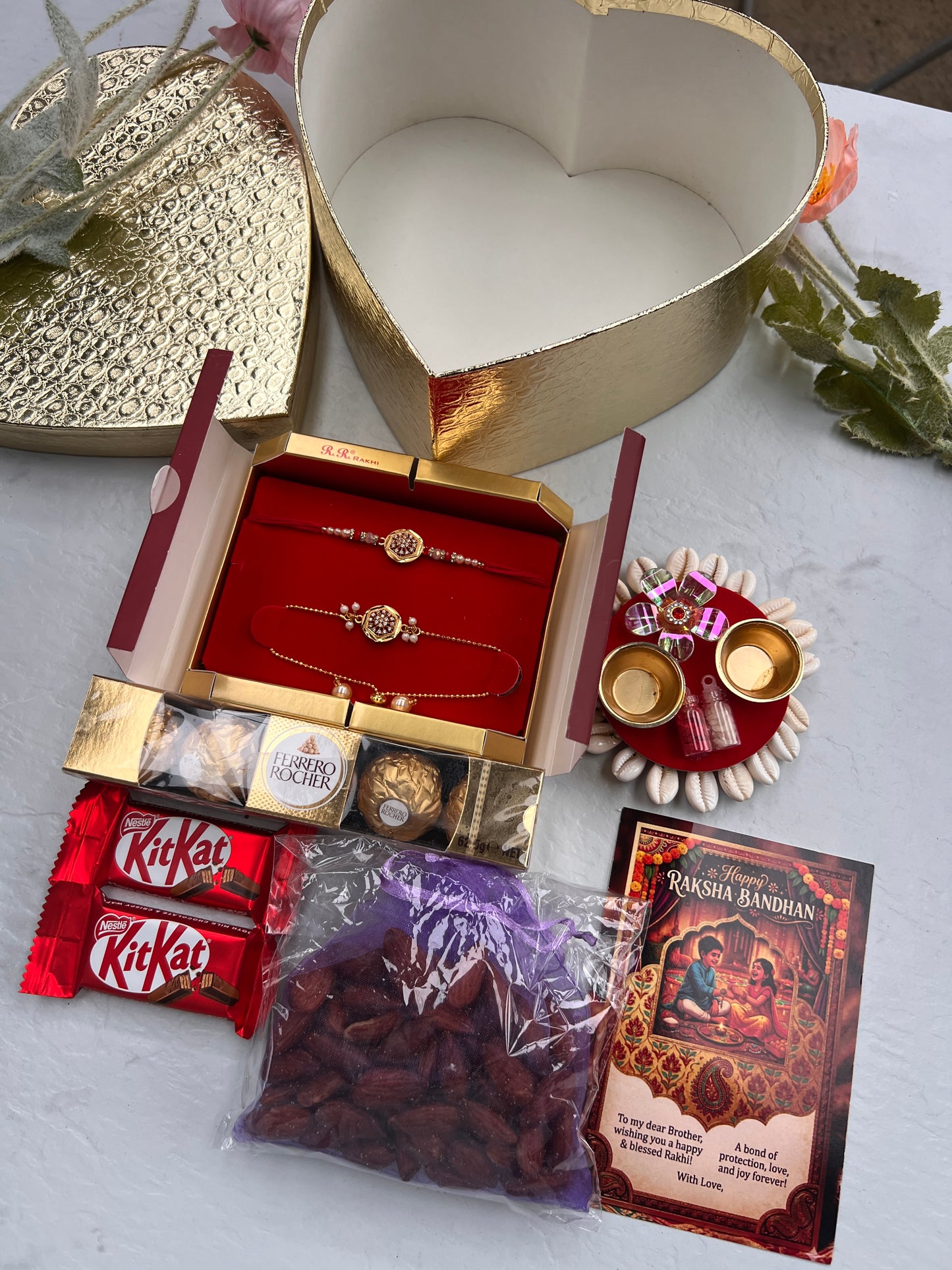 Heart shape Brother bhabi hamper