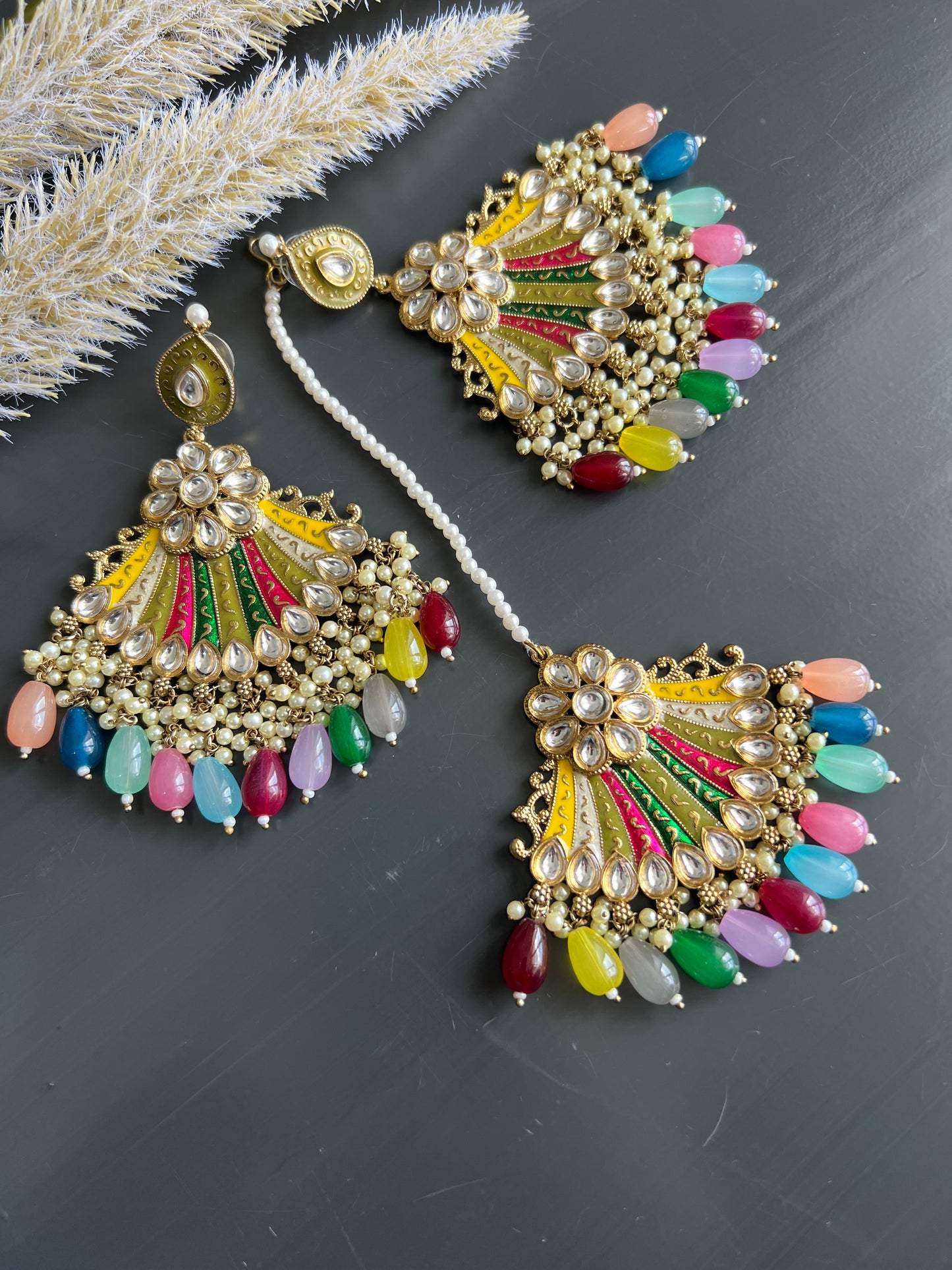 Beena earrings & tikka