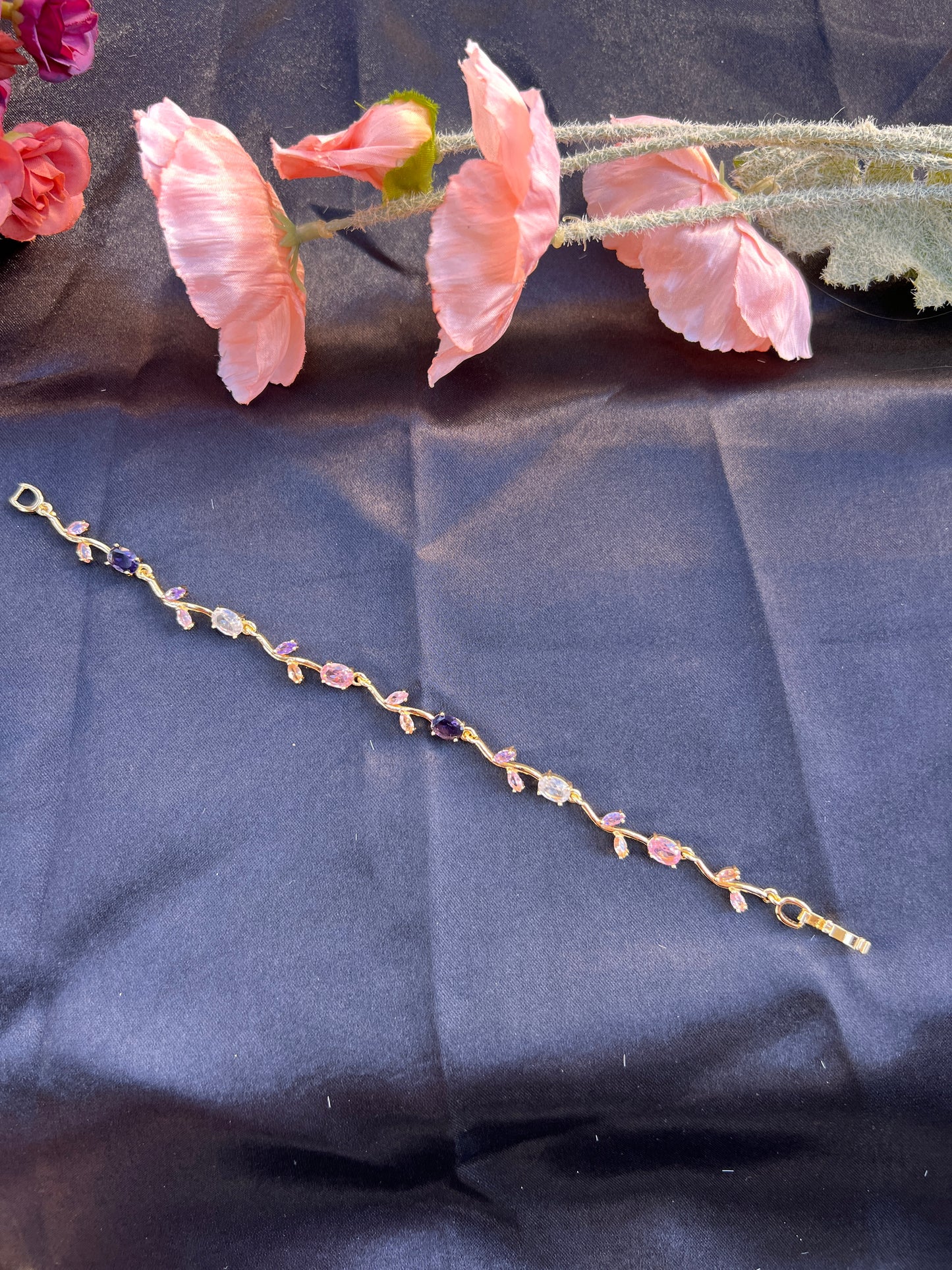 🌷 Stainless Steel Tulip & Floral Vine Bracelets