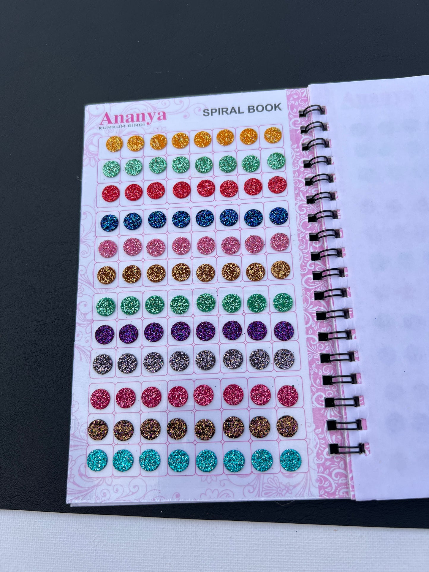 Zari multi colour bindi book (960 bindi)